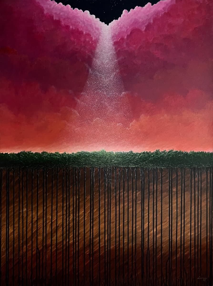 Descending Light by Steven Lavaggi, acrylic on canvas at El Dorado Gallery