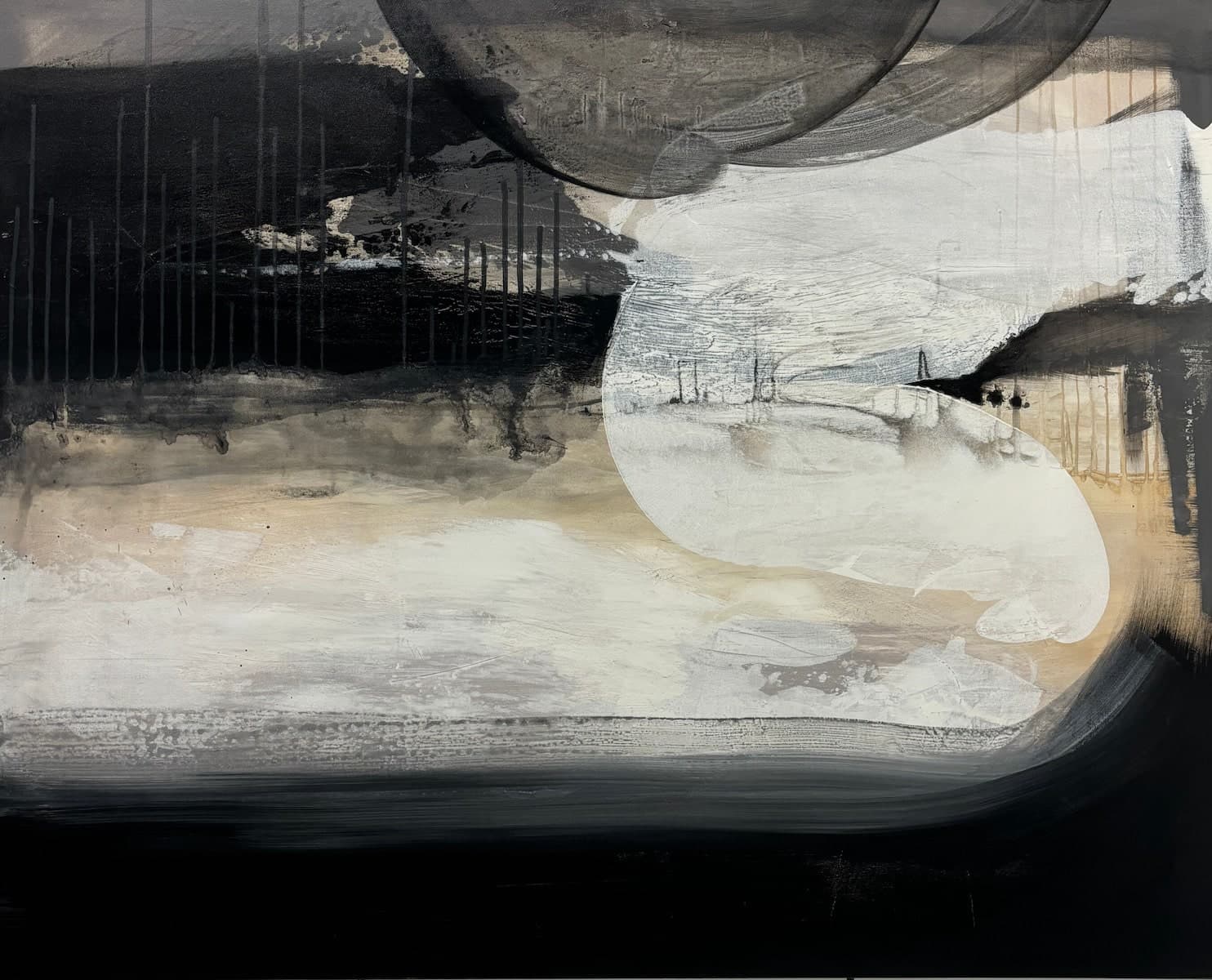 Homeostasis by Kim Powell, acrylic on canvas at El Dorado Gallery