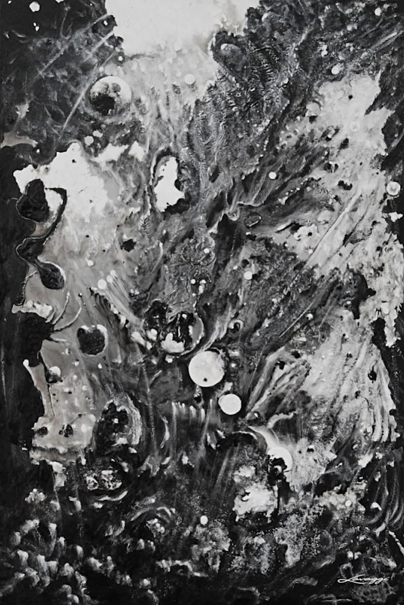 Light vs Darkness I by Steven Lavaggi, acrylic on canvas at El Dorado Gallery