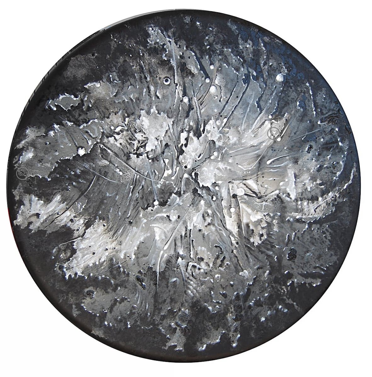 Light vs Darkness (Round) by Steven Lavaggi, acrylic on canvas at El Dorado Gallery