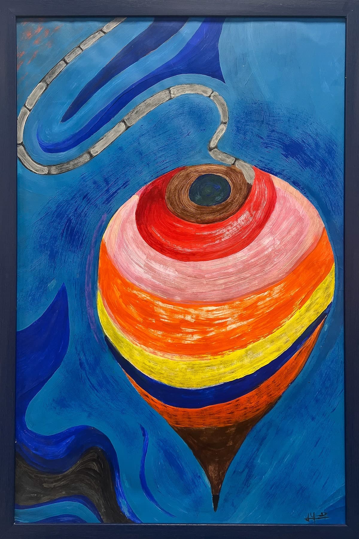 Mexican Dance (Danza Mexicana) by Alejandro Uriegas, acrylic on Fabriano paper at El Dorado Gallery