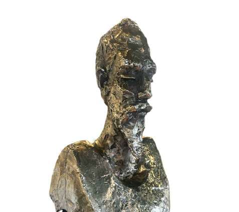 Ceramic and pewter Quijote sculpture