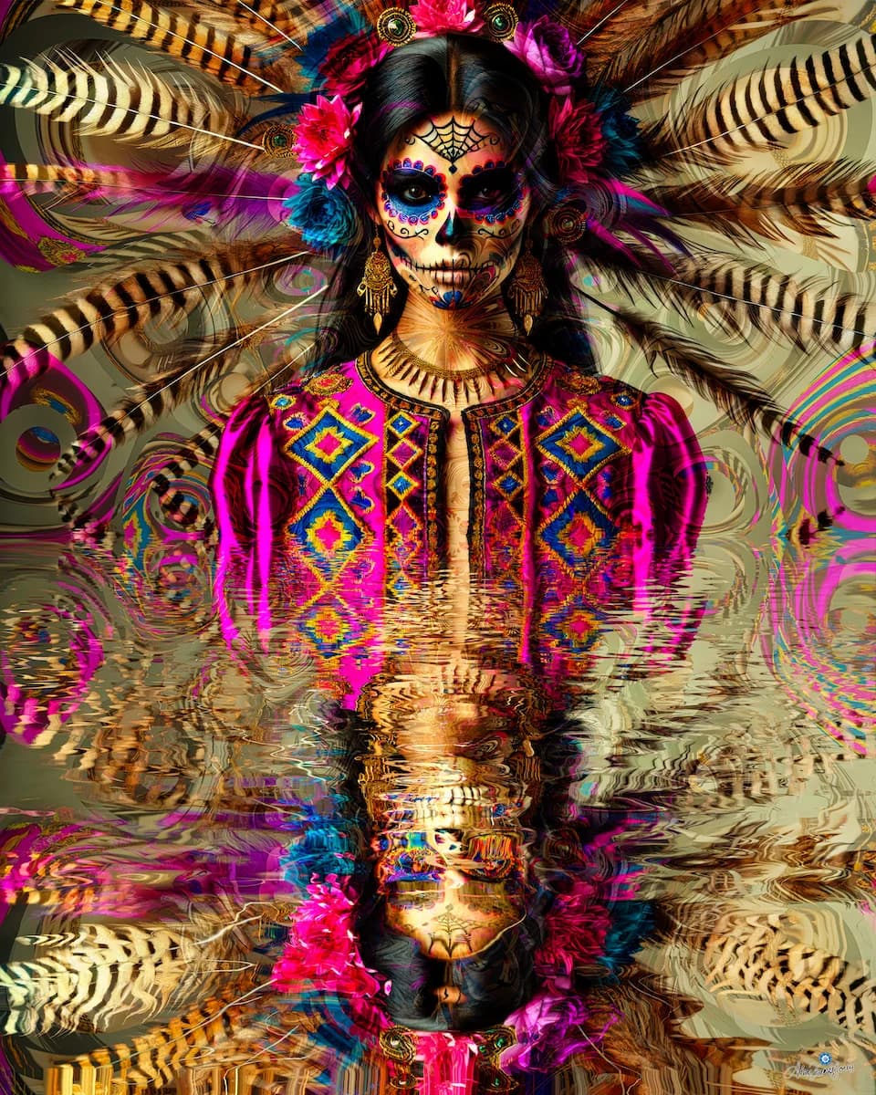 Catrina by Alex Funes Lovis, chromalux hd metal print at El Dorado Gallery