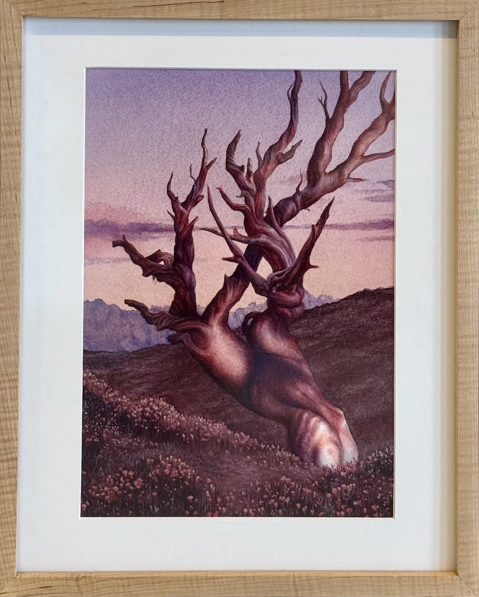 Dependence by Ashlee Marie Hampton, watercolor on paper at El Dorado Gallery