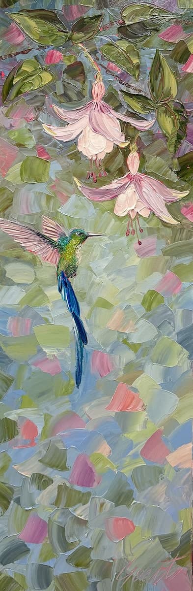 Doting by Cecilia Goett, acrylic on canvas at El Dorado Gallery