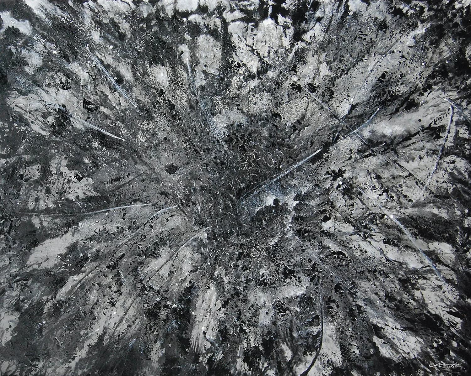 Light vs Darkness IV by Steven Lavaggi, acrylic on canvas at El Dorado Gallery