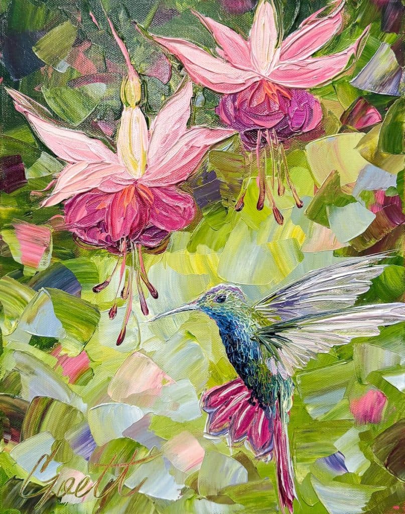 Ophelia by Cecilia Goett, acrylic on canvas painting at El Dorado Gallery