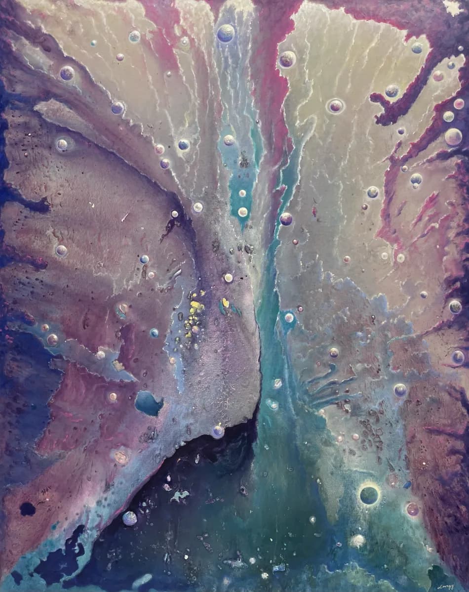 Psychedelic Universe I by Steven Lavaggi, acrylic on canvas painting at El Dorado Gallery