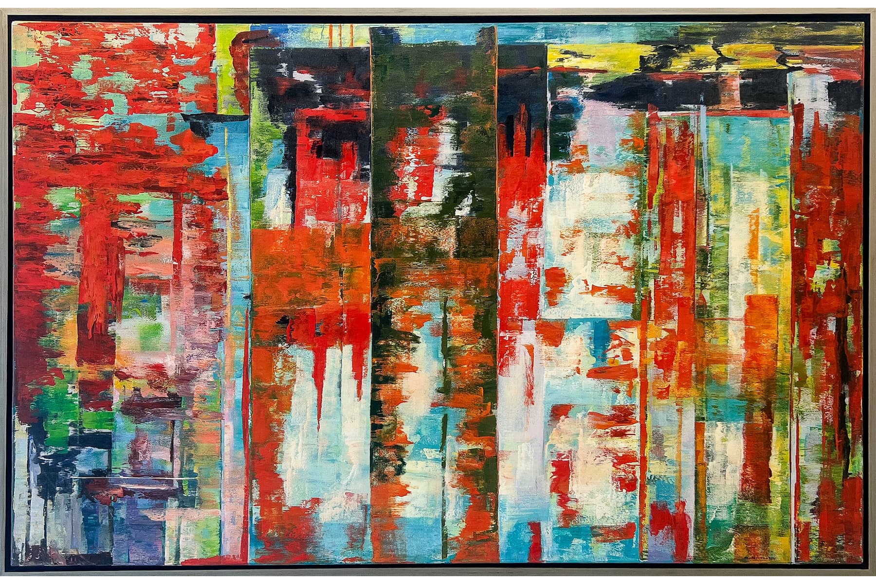 Subdivision by Portal Pasten, acrylic on canvas abstract painting at El Dorado Gallery